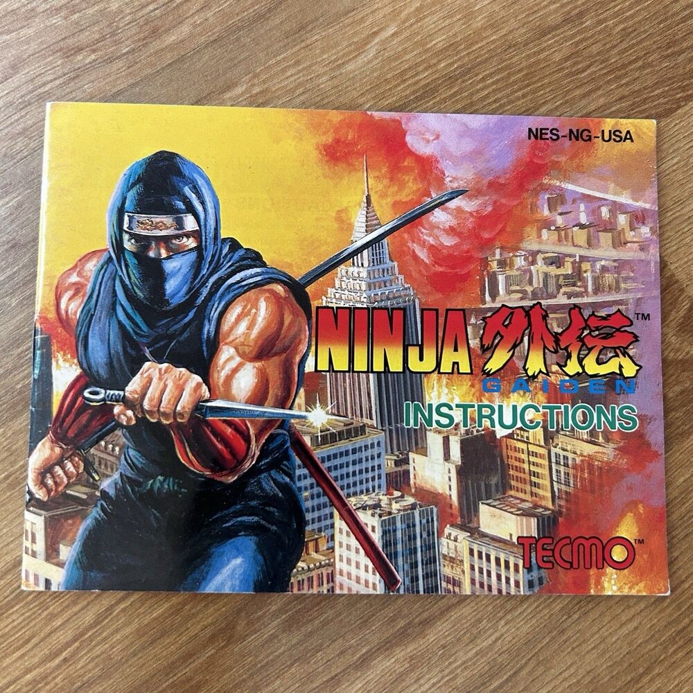 Ninja Gaiden Instruction Booklet for Nintendo NES, Manual Only (Original)
